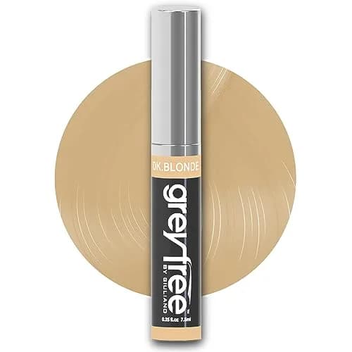 Greyfree Hair Mascara Root Touch-Up for Gray Hair | Precision Hairline Concealer for Brows & Beard (DARK BLONDE) | Temporary Gray Coverage thumbnail 1