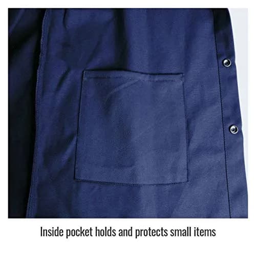Black Stallion FN9-30C 30" 9oz Navy FR Cotton Welding Jacket, Large | Flame-Resistant Cotton Workwear thumbnail 4