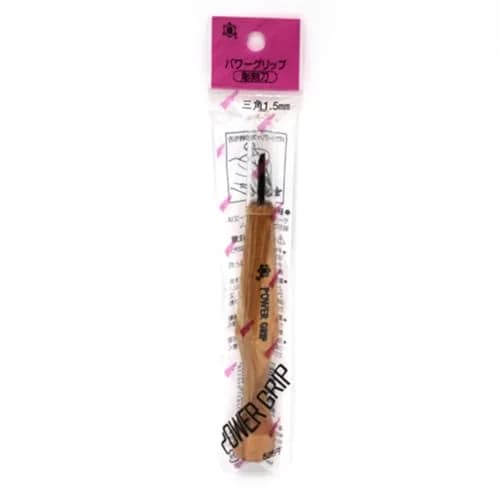 三木章 Mikisho Power Grip Chisel Triangular 1.5mm | Japanese Hand Tool for Wood Carving thumbnail 4