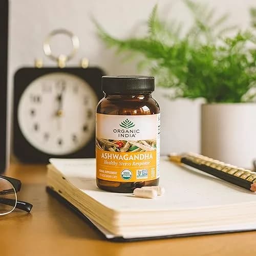 ORGANIC INDIA Ashwagandha Capsules, Vegan Root, Gluten-Free, 90 Capsules | Adaptogenic Stress Relief & Sleep Support thumbnail 7