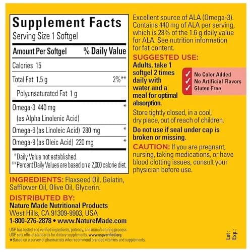 Nature Made Triple Omega 3-6-9 Softgels 150 Count (75 Day Supply) | Heart Health Support with Essential Fatty Acids thumbnail 7