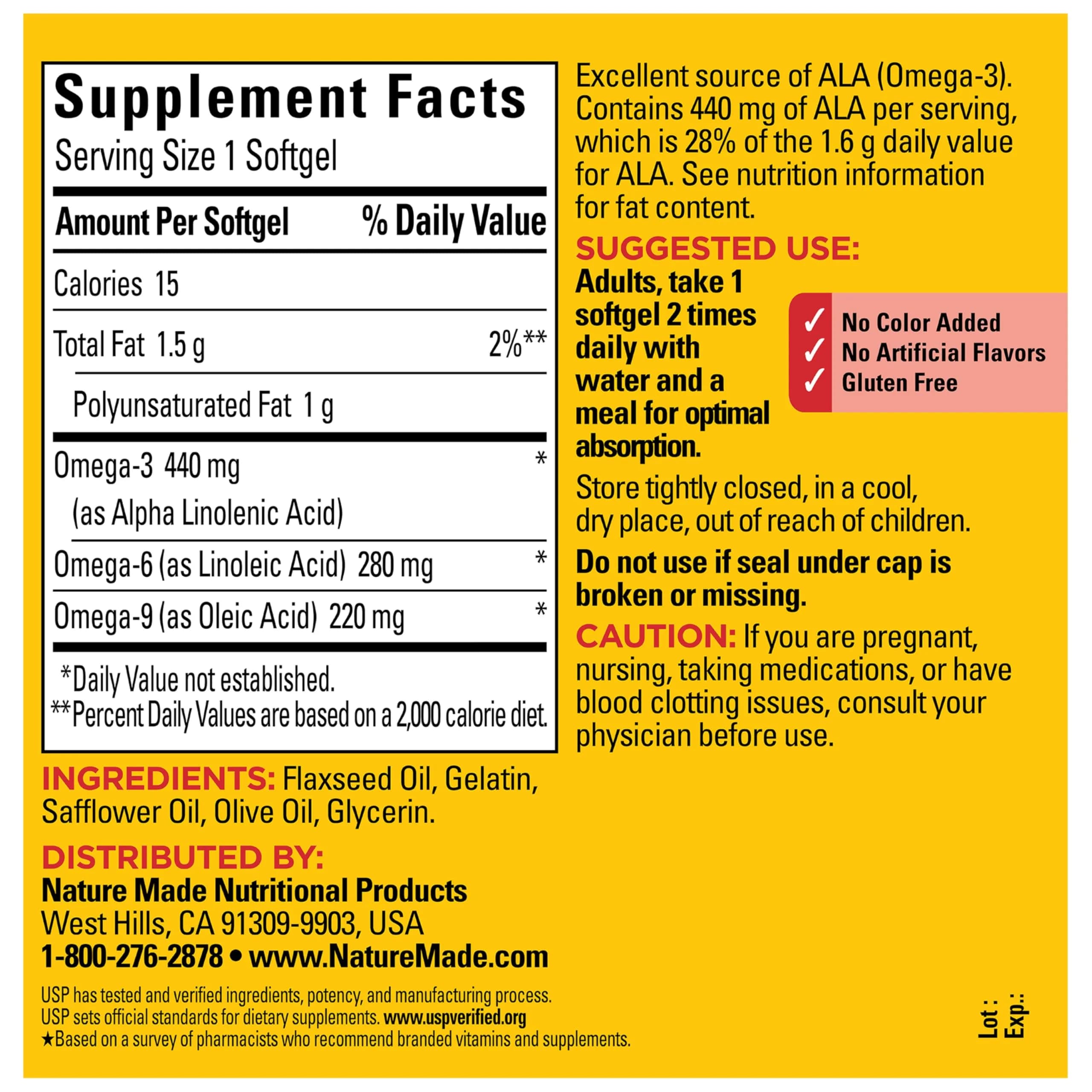 Nature Made Triple Omega 3-6-9 Softgels 150 Count (75 Day Supply) | Heart Health Support with Essential Fatty Acids - view 7