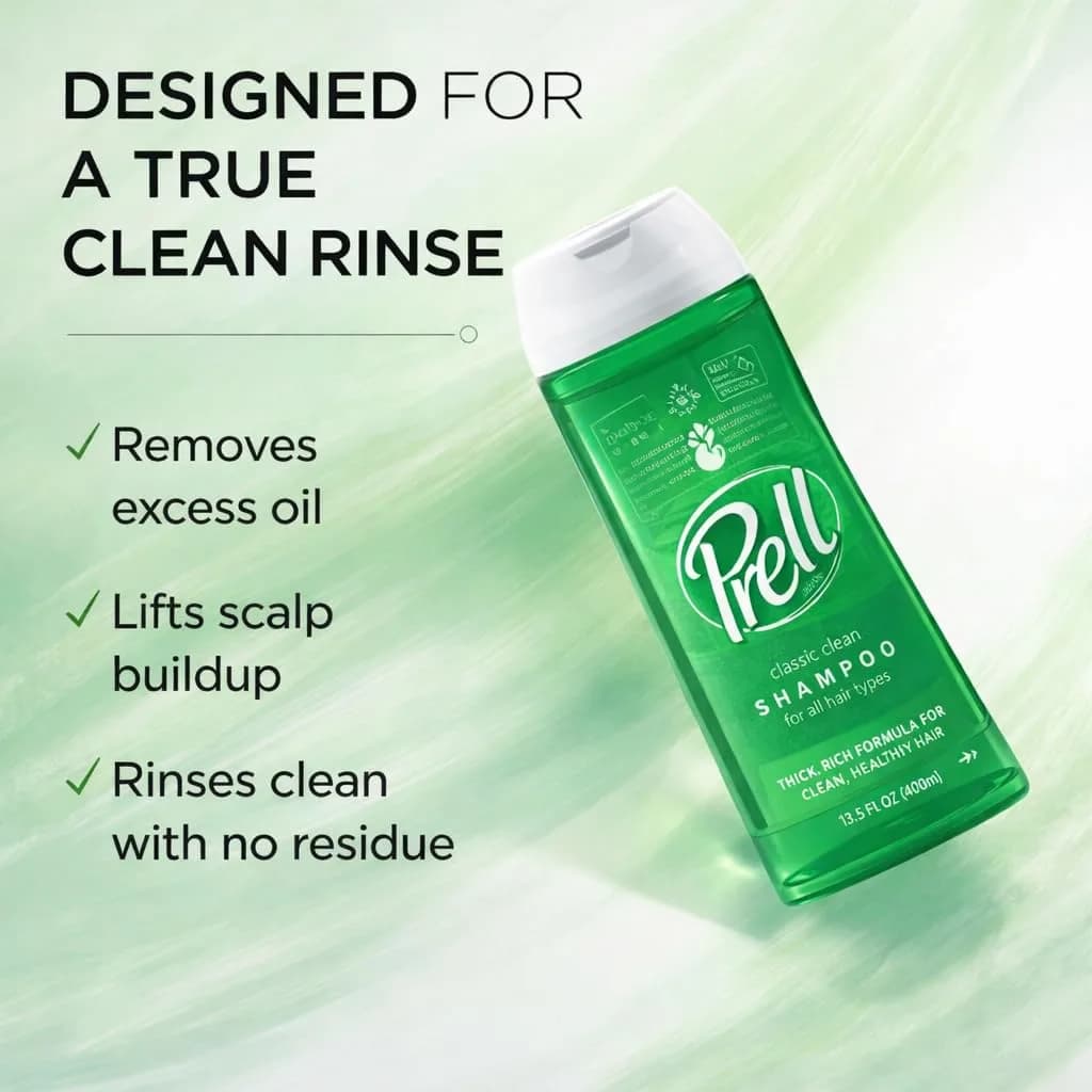 Prell Original Green Shampoo – Classic Clean Deep Cleansing Shampoo 400ml (13.5 Fl Oz) | Gentle Formula for All Hair Types - view 2