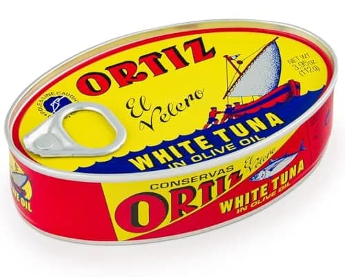 Ortiz White Tuna in Olive Oil, Fresh Tender Slices, Spanish Wild Caught Tuna, High in Protein and Omega 3 Fats, Excellent in Salad, Pasta or Sandwiches - No Need to Add Mayo, 3.95oz Can (Pack of 12) thumbnail 2