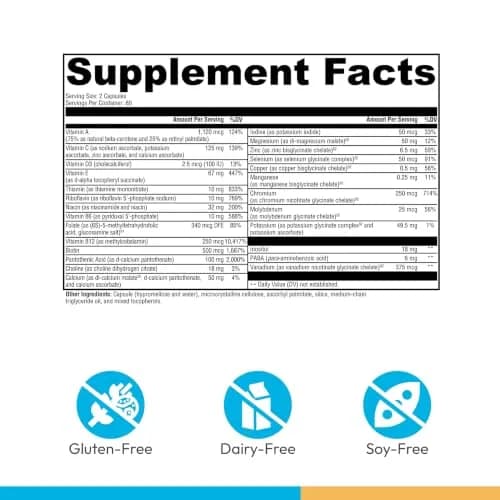 XYMOGEN ActivNutrients Without Iron, 120 Count | Multimineral Wellness Support for India thumbnail 2