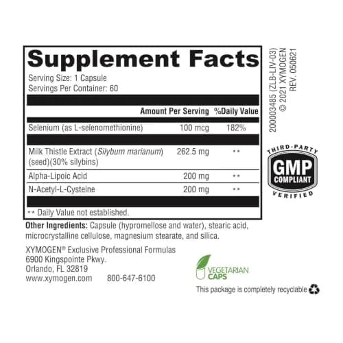 XYMOGEN Liver Protect, 60 Capsules thumbnail 2