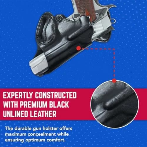 DeSantis Small of Back (S.O.B.) OWB Gun Holster - Right Hand Draw, Black | Discreet Concealed Carry for 1911 Models thumbnail 5