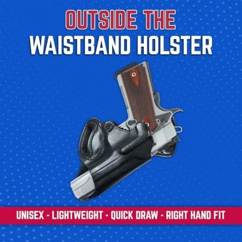 DeSantis Small of Back (S.O.B.) OWB Gun Holster - Right Hand Draw, Black | Discreet Concealed Carry for 1911 Models thumbnail 2