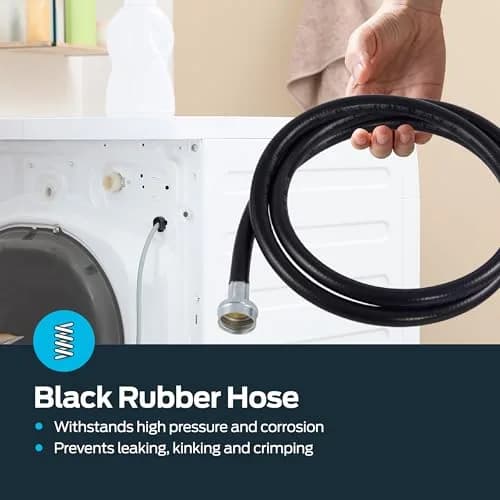 Eastman 6 ft Rubber Washing Machine Hose | Durable, High-Pressure, Black Rubber (70-120 chars) thumbnail 4