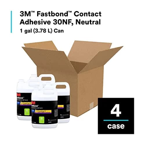 3M Fastbond Contact Adhesive 30NF, Neutral, 3.78 L (1 Gallon) | Low Odor, Water-Based, High Strength thumbnail 3