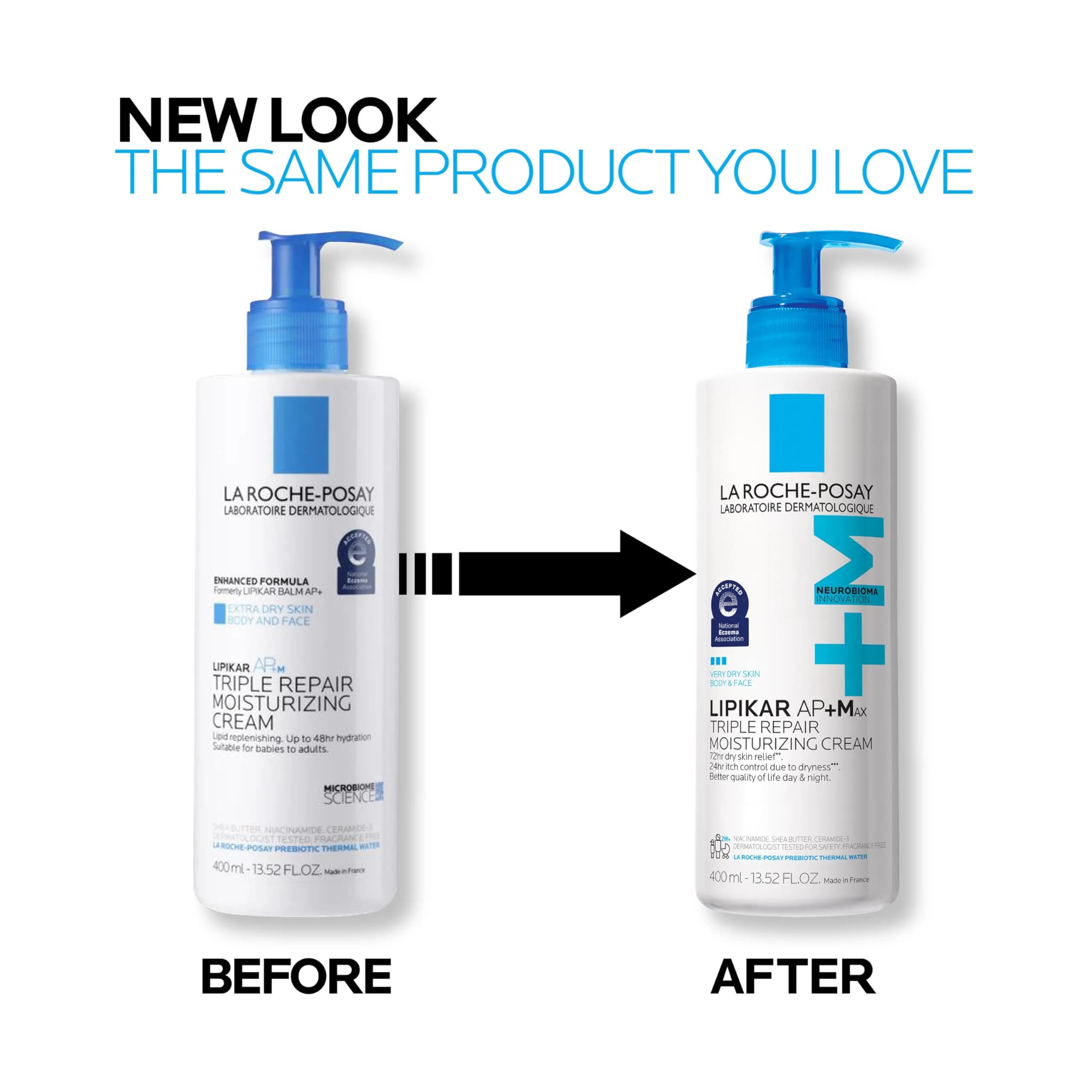 La Roche-Posay Lipikar AP+MAX Triple Repair Moisturizing Cream, Face & Body Lotion for Dry Skin, 13.5 Fl Oz (Pack of 1) - view 5