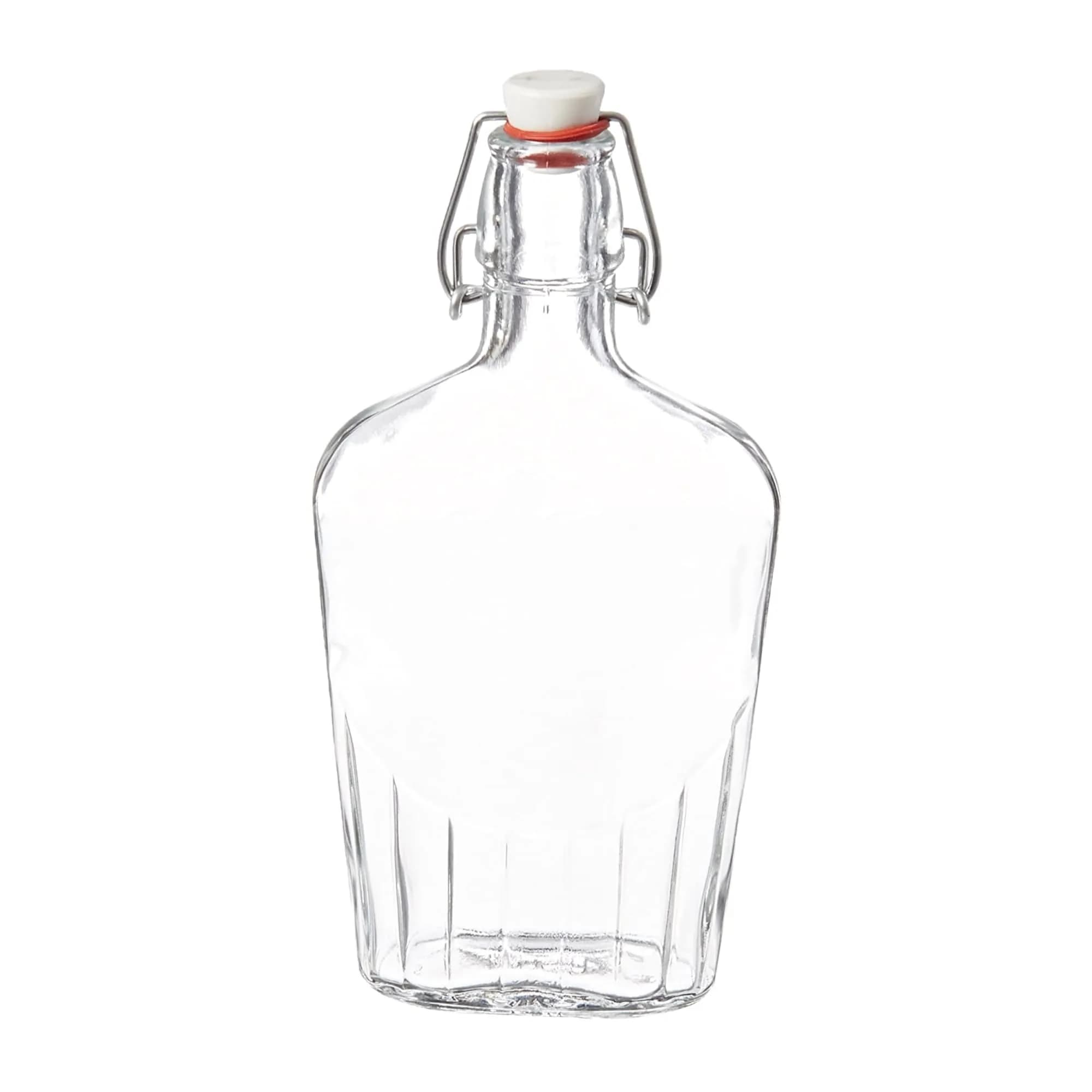 Bormioli Rocco Pocket Flask 17 oz | Leak Proof, Dishwasher Safe, Clear