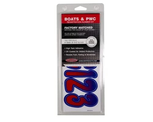 Hardline Products Series 200 Boat Registration Numbers & Letters Decal Kit – 3 Inch Red/Purple Gradient – 146 Total Decals thumbnail 3