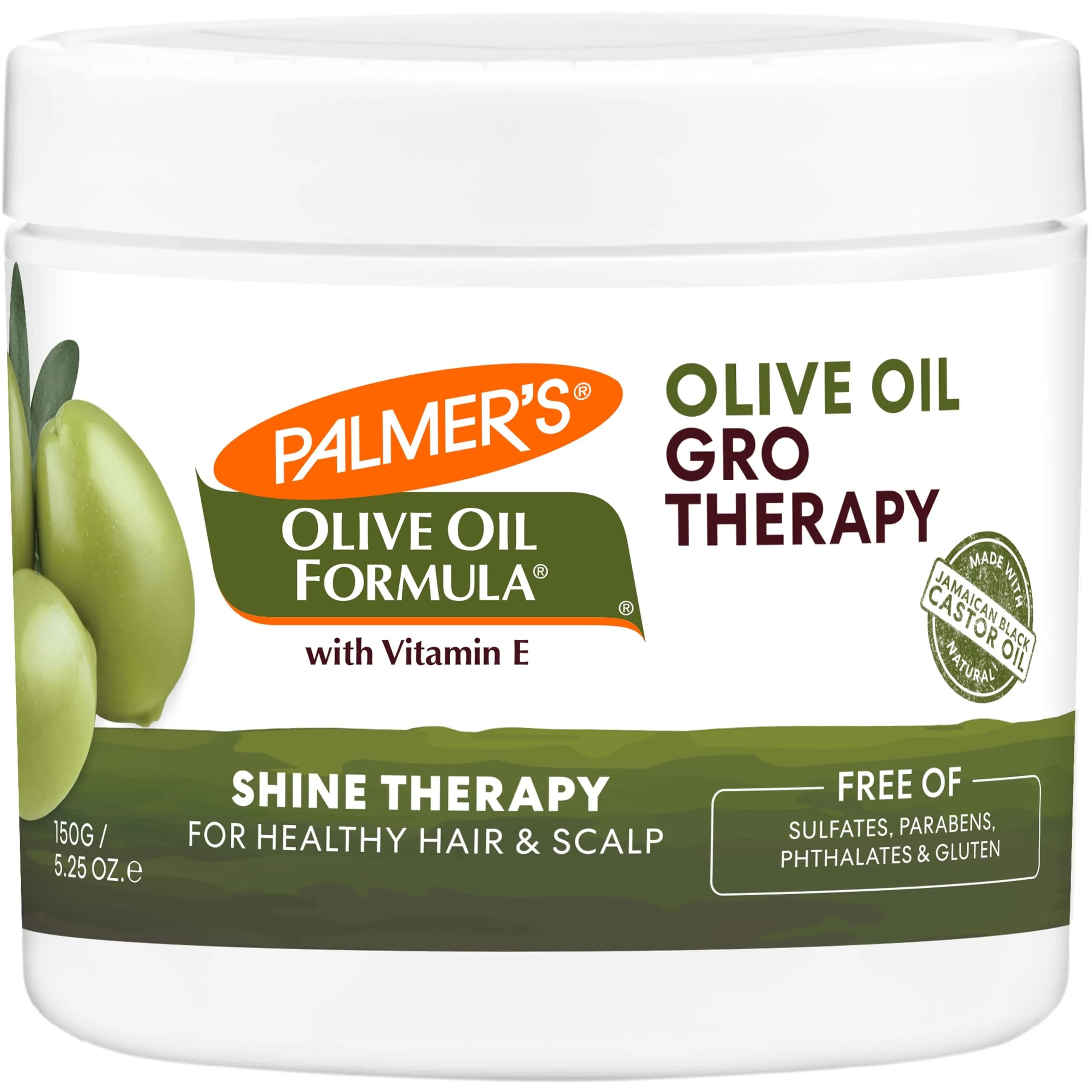 Palmer's GRO Shine Therapy Hairdress Olive Oil Formula 156 g (5.25 oz) | Therapeutic Balm for Softness and Manageability - main product image