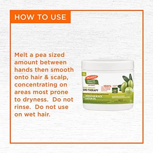 Palmer's GRO Shine Therapy Hairdress Olive Oil Formula 156 g (5.25 oz) | Therapeutic Balm for Softness and Manageability thumbnail 5