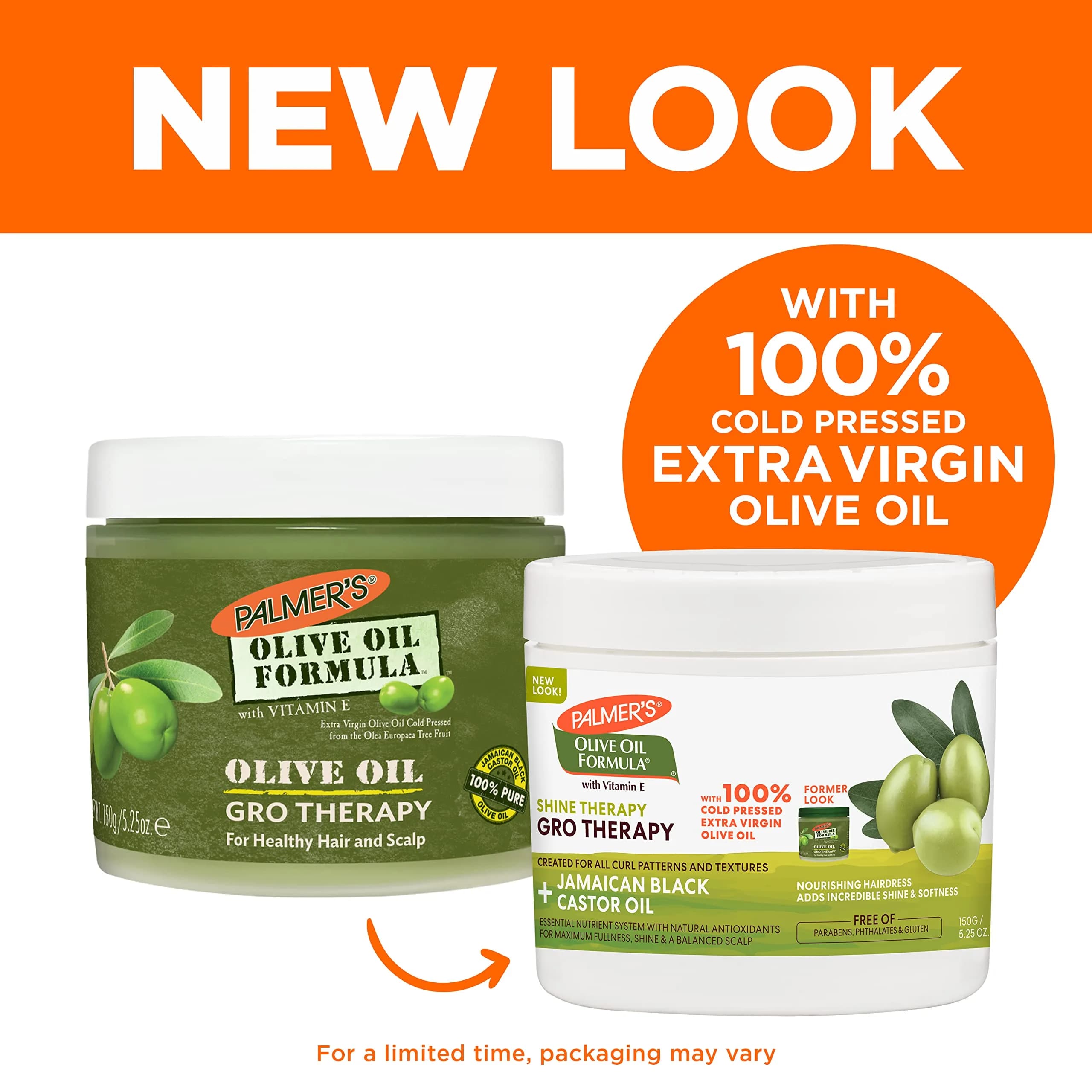 Palmer's GRO Shine Therapy Hairdress Olive Oil Formula 156 g (5.25 oz) | Therapeutic Balm for Softness and Manageability - view 2