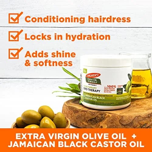 Palmer's GRO Shine Therapy Hairdress Olive Oil Formula 156 g (5.25 oz) | Therapeutic Balm for Softness and Manageability thumbnail 3