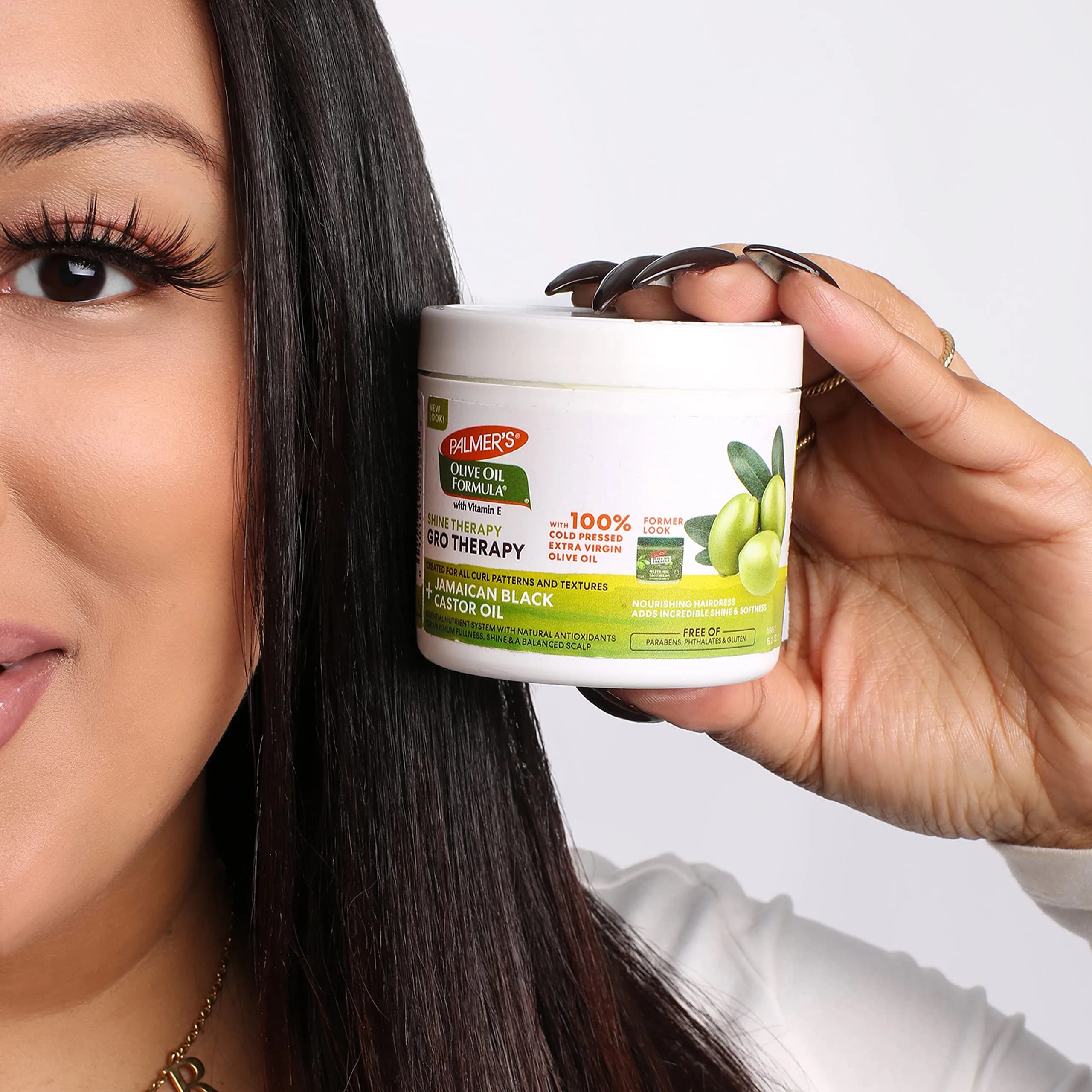 Palmer's GRO Shine Therapy Hairdress Olive Oil Formula 156 g (5.25 oz) | Therapeutic Balm for Softness and Manageability - view 4