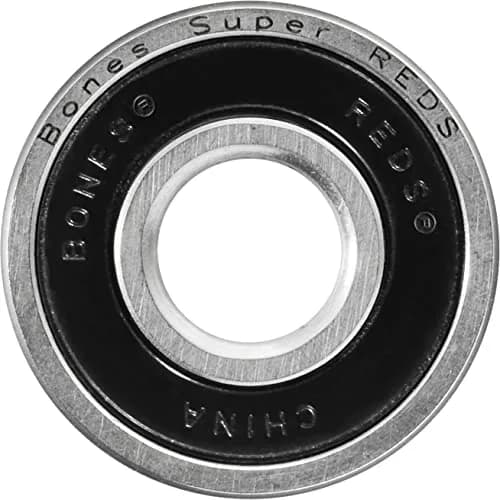 Bones Super Reds Bearings 8mm 16 Pack | High-Speed Nylon Retainer & Removable Shields thumbnail 2