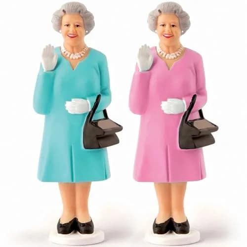 Kikkerland Solar Powered Waving Queen Figurine | Fun Decor for Home & Garden, Office Desk, Gift (6-1/4-inch) thumbnail 1