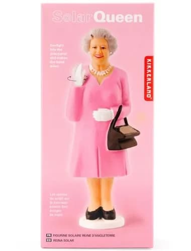 Kikkerland Solar Powered Waving Queen Figurine | Fun Decor for Home & Garden, Office Desk, Gift (6-1/4-inch) thumbnail 5