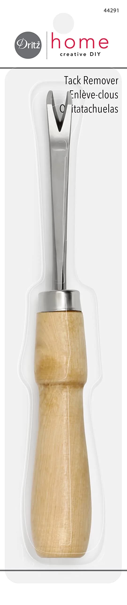Dritz Home Wood Handle Tack Remover 6-Inch | Easy Tack & Nail Removal Tool