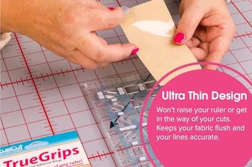 The Grace Company TrueGrips Non-Slip Ruler Grips for Quilting Rulers | 30 Grips (15 Large, 15 Small) thumbnail 2