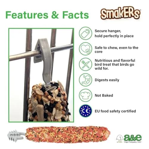 Vitapol Strawberry Treat Sticks for Parakeets & Budgies, 2 Pack | 2.86 oz (81 g) Bird Treat Sticks thumbnail 3