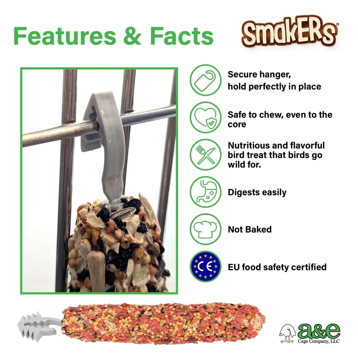 Vitapol Strawberry Treat Sticks for Parakeets & Budgies, 2 Pack | 2.86 oz (81 g) Bird Treat Sticks - view 3