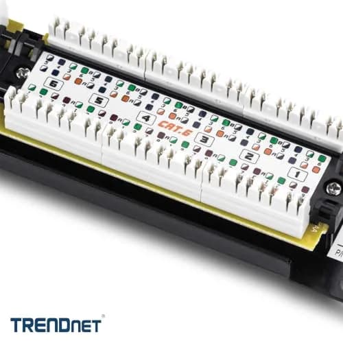 TRENDnet 12-Port Cat6 Unshielded Patch Panel, TC-P12C6, Metal Housing | 250MHz Gigabit Ethernet Ports for Home & SMB thumbnail 5
