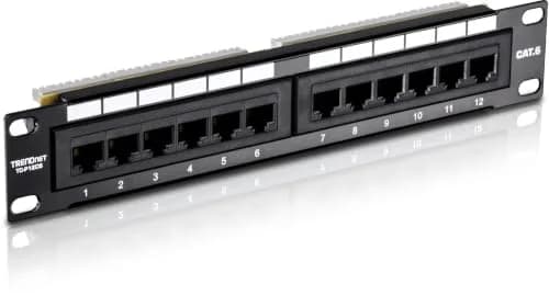 TRENDnet 12-Port Cat6 Unshielded Patch Panel, TC-P12C6, Metal Housing | 250MHz Gigabit Ethernet Ports for Home & SMB thumbnail 7