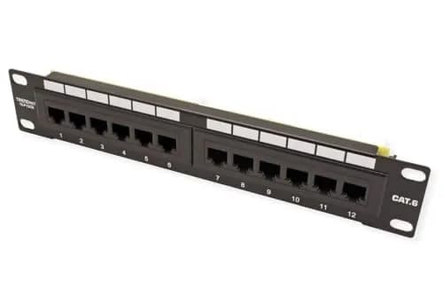 TRENDnet 12-Port Cat6 Unshielded Patch Panel, TC-P12C6, Metal Housing | 250MHz Gigabit Ethernet Ports for Home & SMB thumbnail 1
