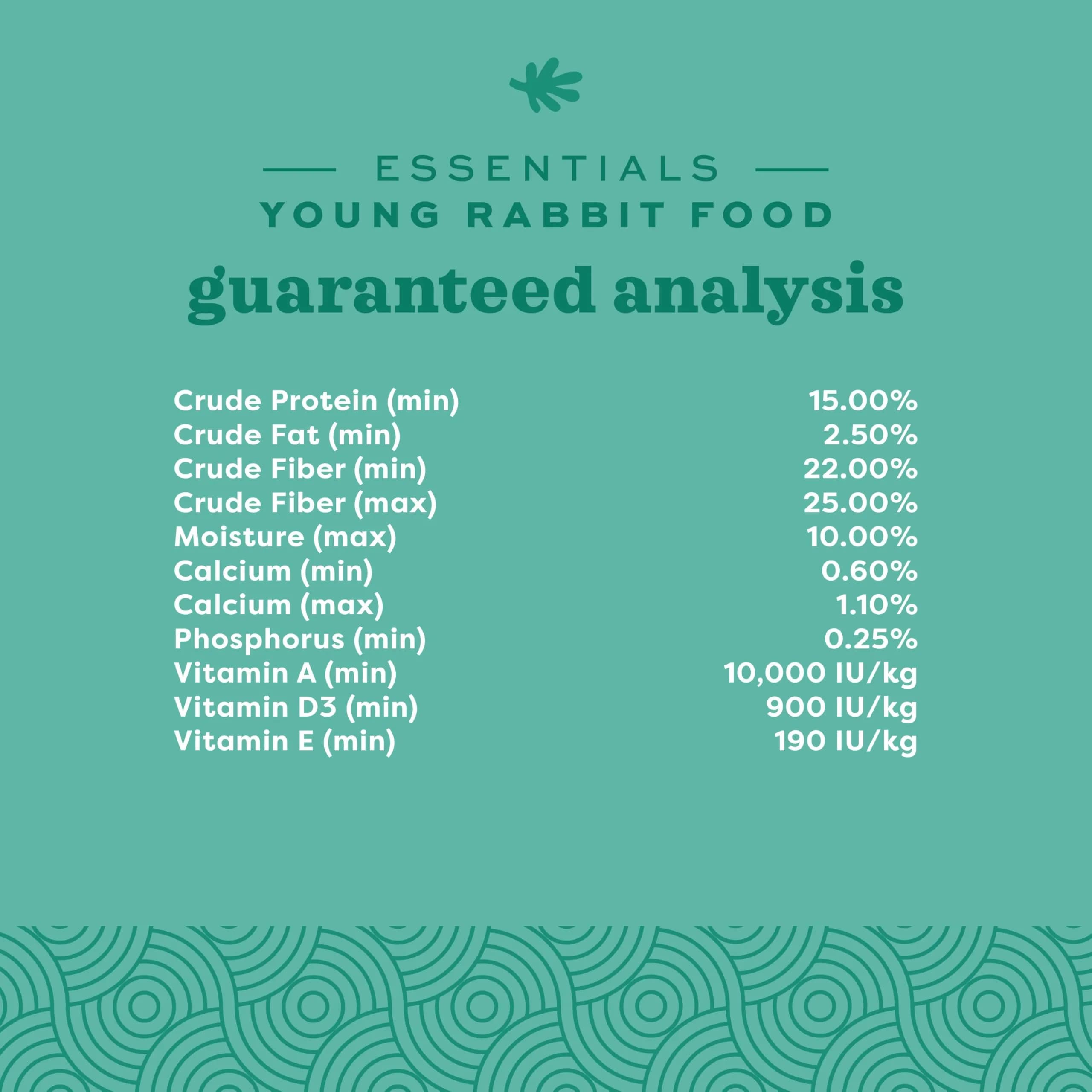 Oxbow Essentials Young Rabbit Food Pellets with Alfalfa Hay, 2.27 kg (5 lb) | High Fiber, Vet-Recommended Nutrition for Growing Rabbits - view 7