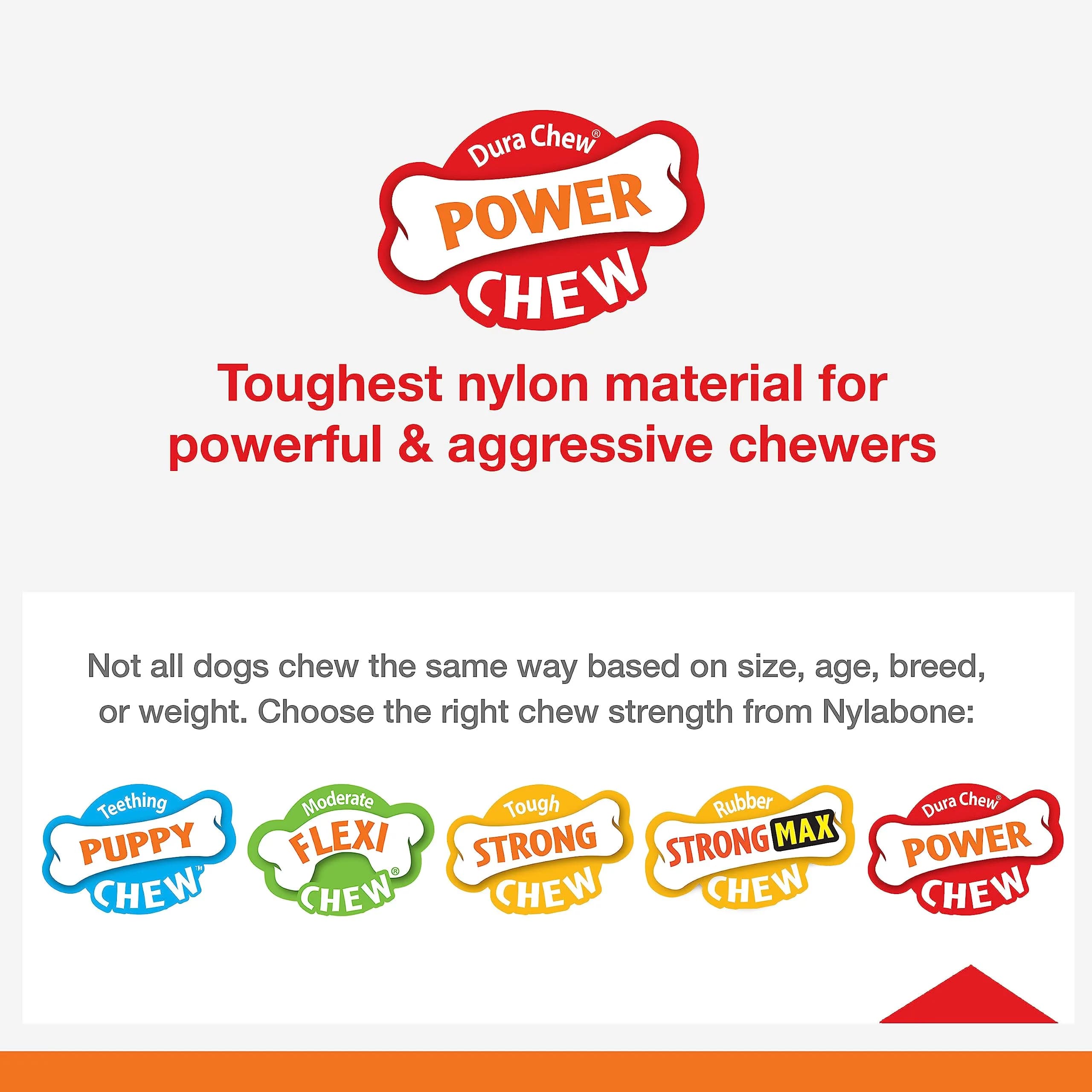 Nylabone Textured Ring Power Chew Toy for X-Large Dogs 50+ lbs | Durable Nylon Chew Toy for Aggressive Chewers - view 4