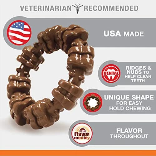 Nylabone Textured Ring Power Chew Toy for X-Large Dogs 50+ lbs | Durable Nylon Chew Toy for Aggressive Chewers thumbnail 3
