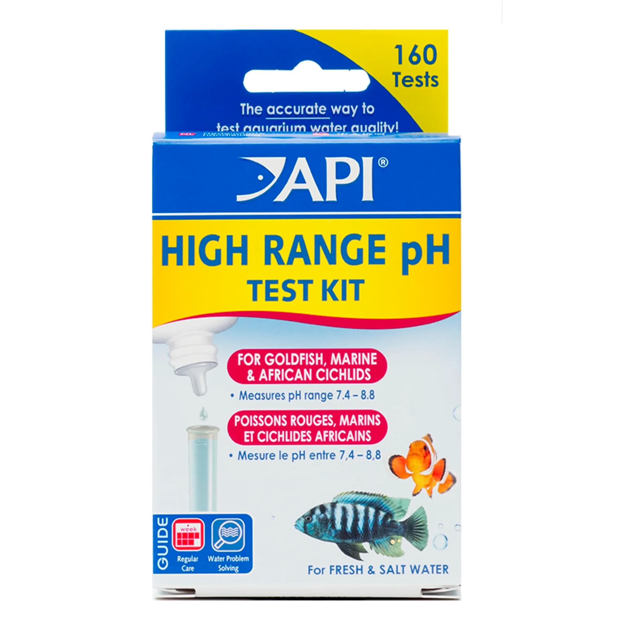 API High Range pH Test Kit 7.4-8.8 | 160 Tests for Freshwater & Saltwater Aquariums - main product image