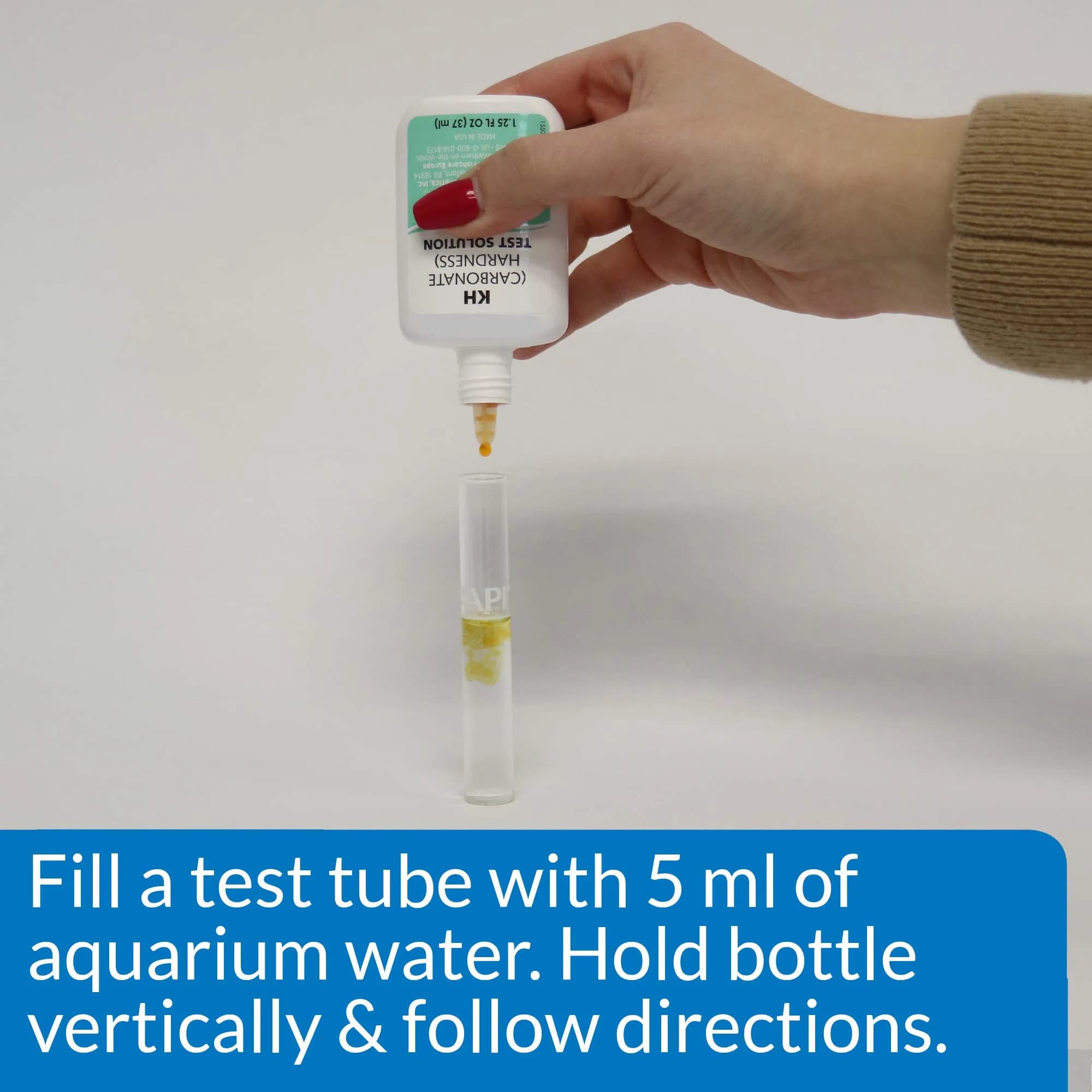 API GH & KH Test Kit Freshwater Aquarium Water Test Kit 2.5 oz (74ml) | Monitors Water Quality for Fish Health - view 3