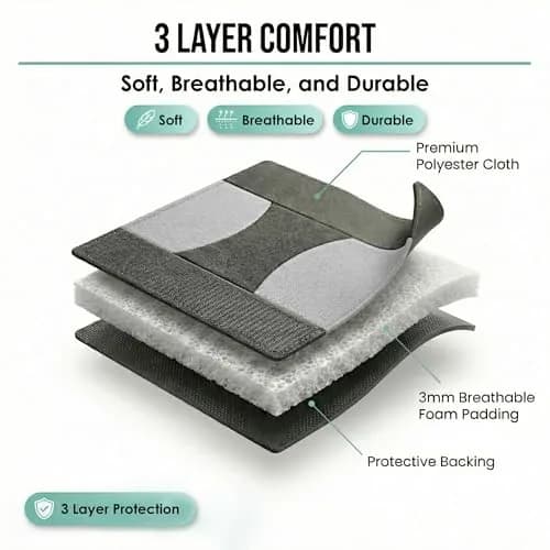FH Group Gray Full Set Cloth Car Seat Covers | Universal Fit Automotive Seat Covers for SUV, Sedan, Van thumbnail 8