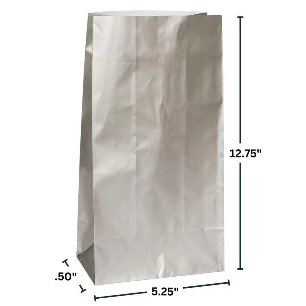 Unique Sparkling Silver Metallic Paper Party Bags 10 Count (Pack of 1) | Premium Eco-Friendly Gift Bags for Celebrations - view 2
