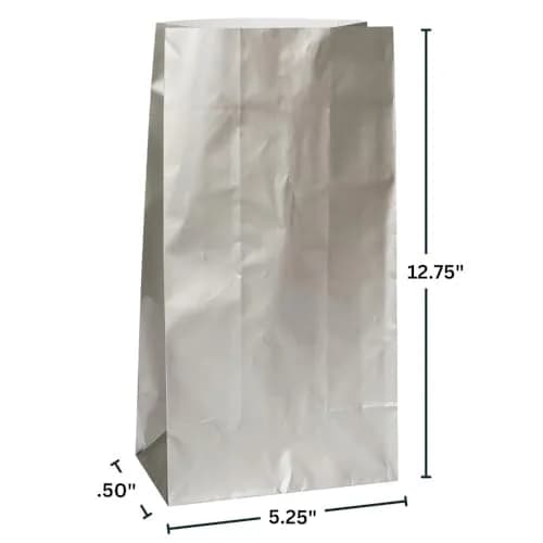 Unique Sparkling Silver Metallic Paper Party Bags 10 Count (Pack of 1) | Premium Eco-Friendly Gift Bags for Celebrations thumbnail 2