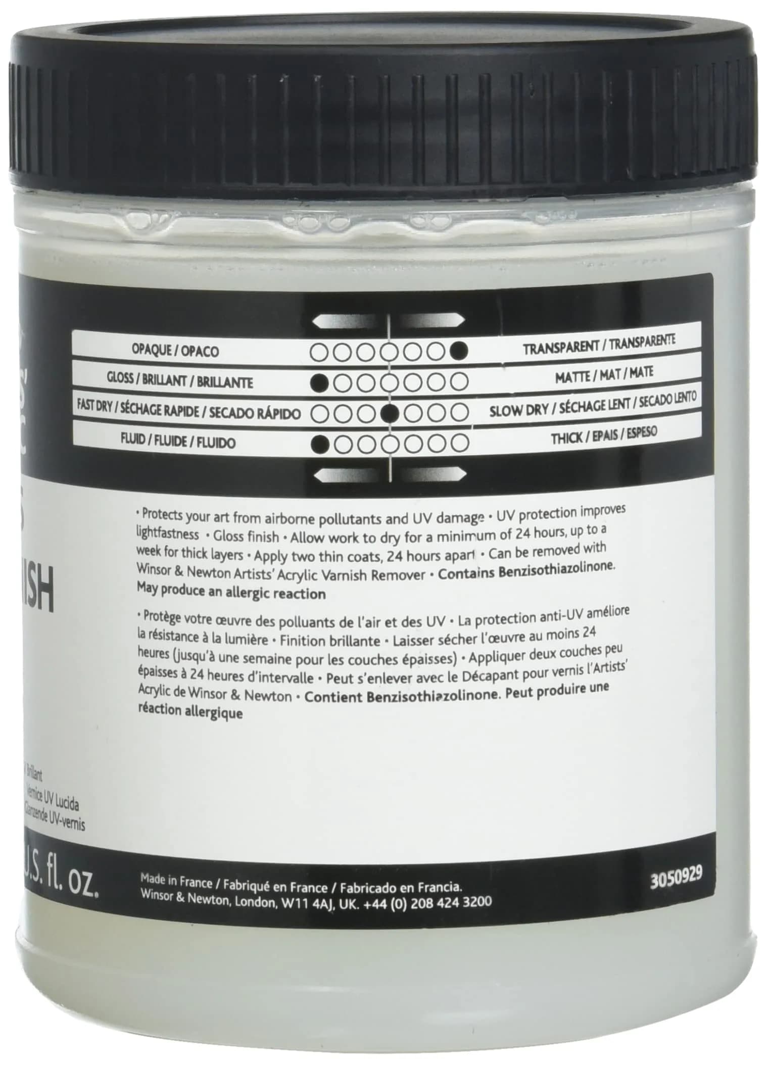 Winsor & Newton Professional Acrylic Gloss UV Varnish 450ml (15.2 Fl Oz) | Protects Art from UV & Pollutants - view 4