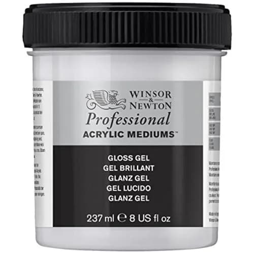 Winsor & Newton Professional Acrylic Gloss Gel Medium 237ml (8 Fl Oz) | Maintains Color Thickness & Brush Stroke Retention thumbnail 1