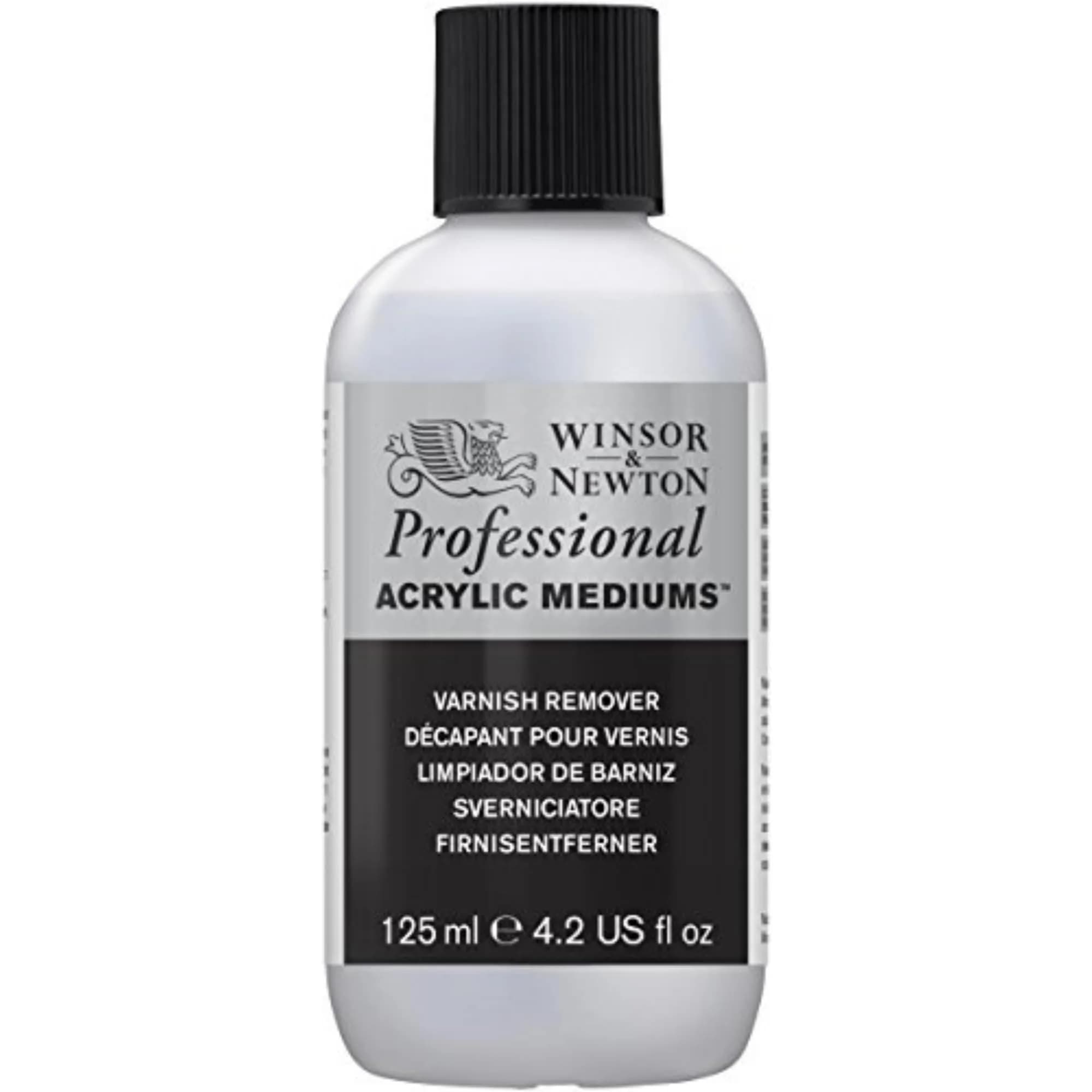 Winsor & Newton Professional Acrylic Varnish Remover 125ml (4.2 fl oz) | Safely Removes Varnish Without Damaging Paintings - main product image