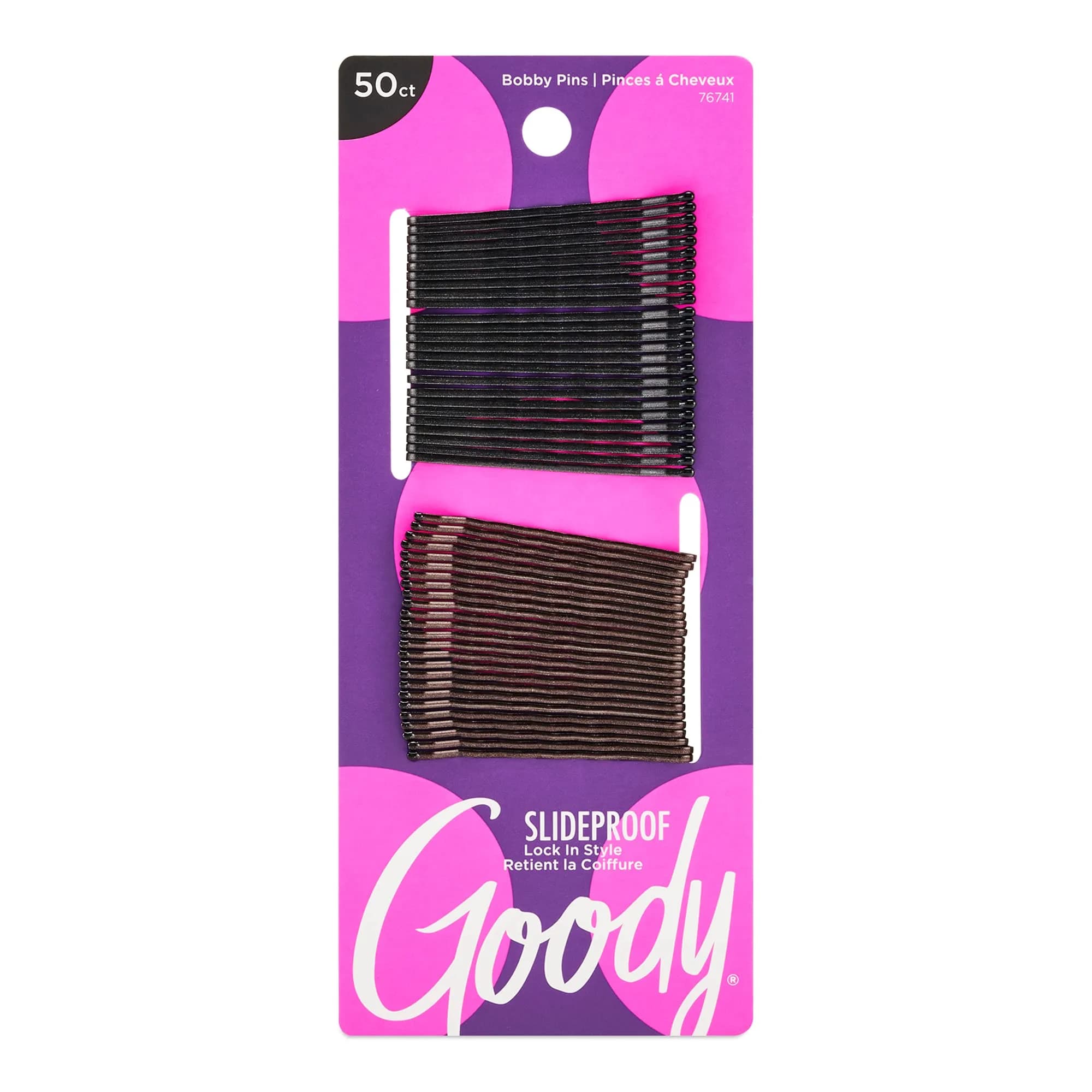 Goody Slideproof Women's Bobby Pin - 48 Count, Crimpled Black - 2 Inch Pain-Free Pins to Style and Secure All Hair Types — Black