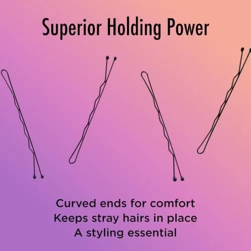 Goody Metallic Bobby Pins - 50 Count, Black | Secure & Painless Hairstyling for All Hair Types thumbnail 6
