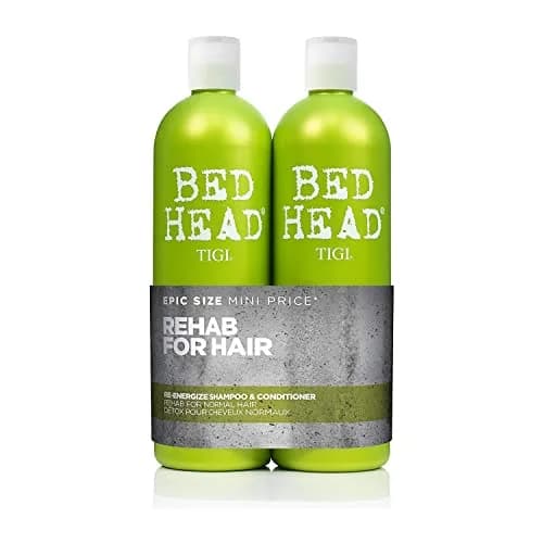 Bed Head by TIGI Urban Antidotes Re-Energize Shampoo and Conditioner Set, 750ml (25.36 fl oz) | Daily Hair Refresh for All Hair Types — Green