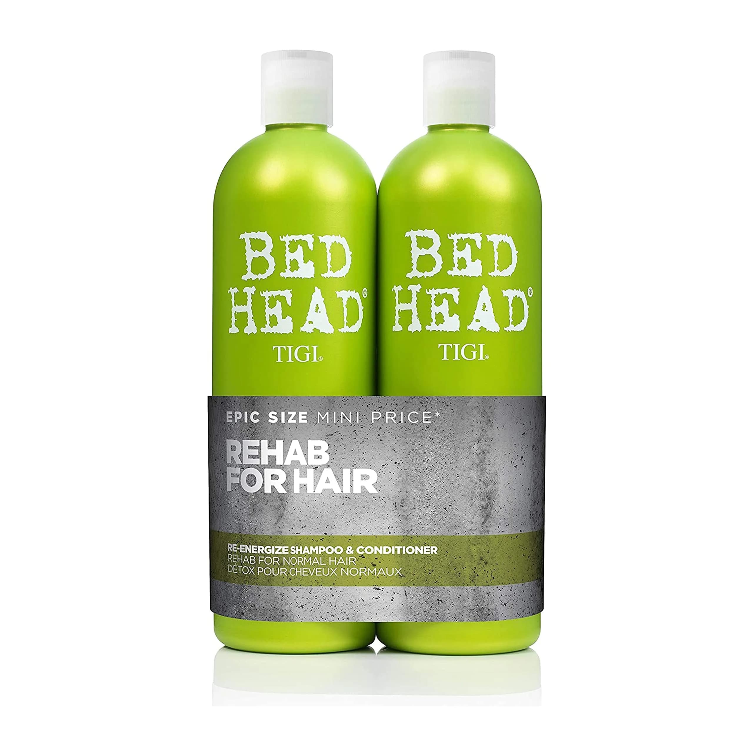 Bed Head by TIGI Urban Antidotes Re-Energize Shampoo and Conditioner Set, 750ml (25.36 fl oz) | Daily Hair Refresh for All Hair Types - main product image