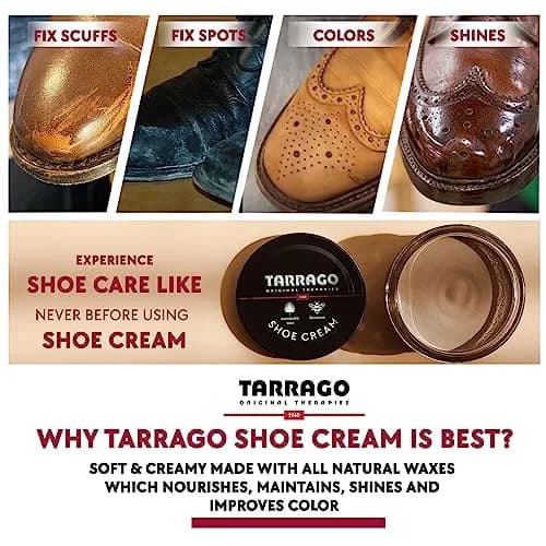 Tarrago Shoe Cream Professional Shoe Polish 50ml (1.7 Fl Oz) | Eco-Friendly Leather Conditioner for Boots, Purses, Furniture thumbnail 6