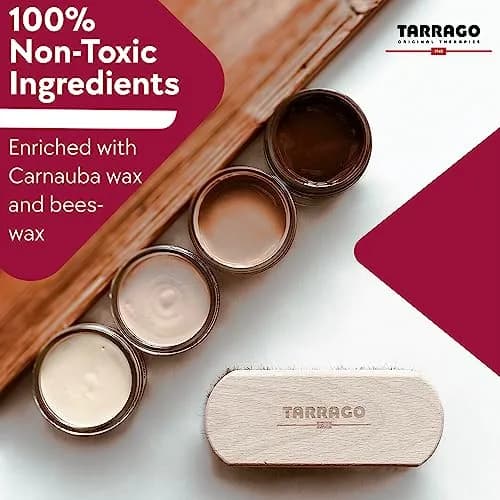 Tarrago Shoe Cream Professional Leather Polish 50ml (1.7 Fl Oz) | Water-Based Formula for Boots, Shoes, Purses, Furniture thumbnail 4