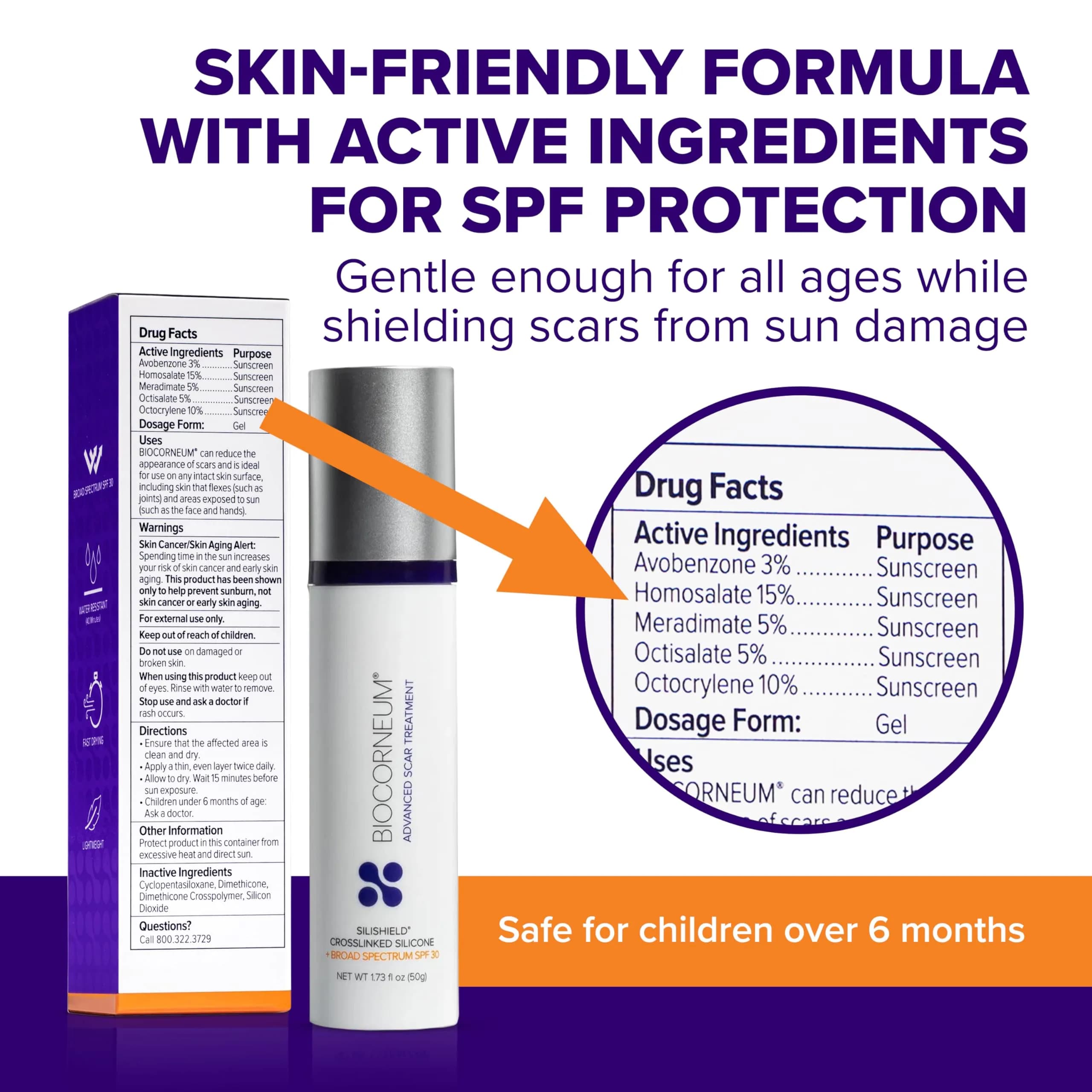 BIOCORNEUM Silicone Scar Gel with SPF 30, 20g (0.69 Fl Oz) | Advanced Scar Treatment with Sun Protection - view 7